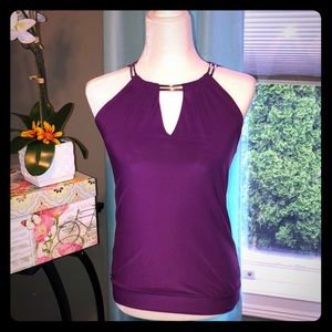 Embellished sleeveless tank